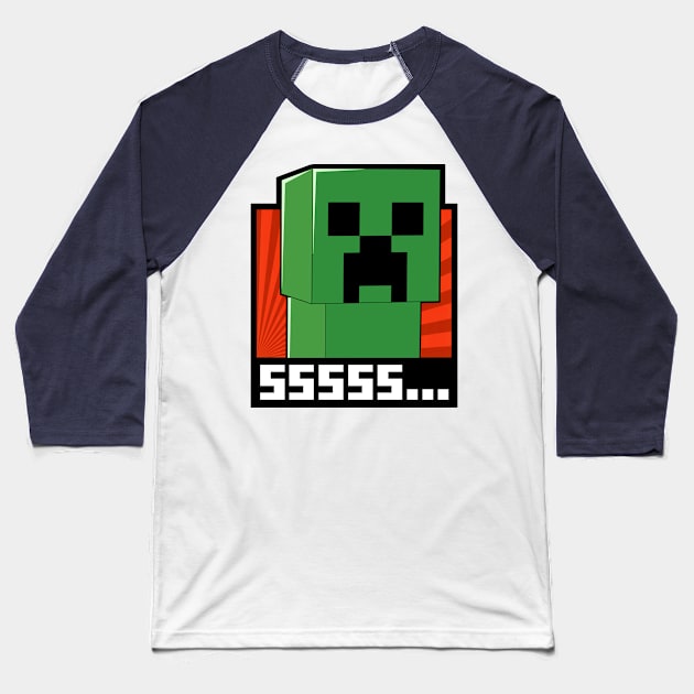 Creeper Baseball T-Shirt by puffstuff